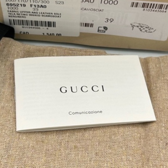 Women's Gucci GG CRYSTAL EMBELLISHED MIKES . Size 39 (US 9) - Picture 7 of 11